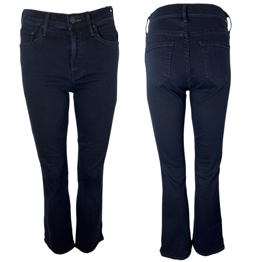 Mother The Insider Ankle High Rise Bootcut Jeans in Holding Hands Dark Wash